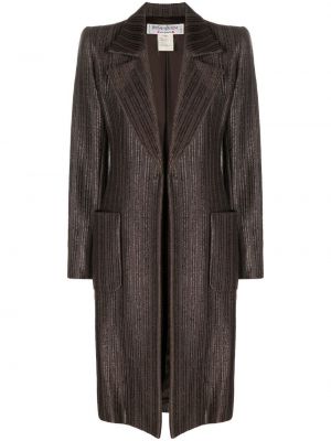 Dlouhý kabát Yves Saint Laurent Pre-owned - Hnědá