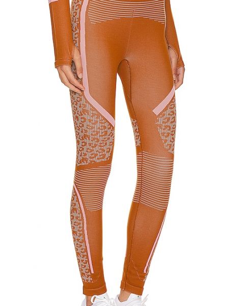 Pantaloni con motivo a stelle Adidas By Stella Mccartney arancione