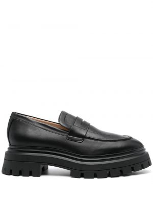 Chunky skinn loafers Stuart Weitzman svart