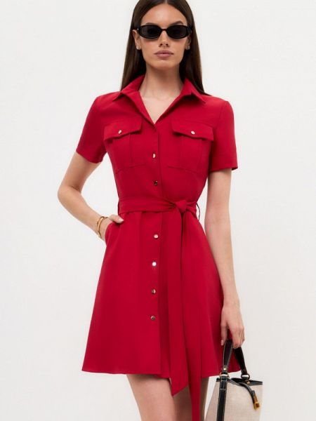 Джинсовое платье Sandrine красное