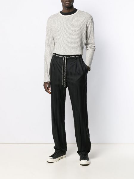 Pantalones rectos Saint Laurent negro