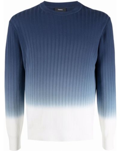 Jersey de punto de tela jersey con efecto degradado Theory azul