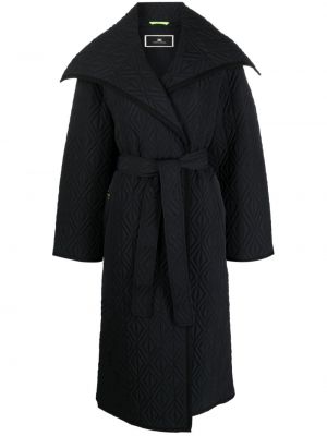 Prešívaný kabát Elisabetta Franchi čierna