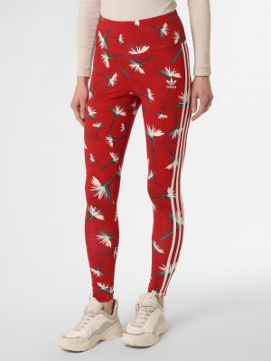 Legginsy Adidas Originals - czerwony