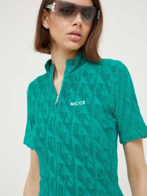 Bombažna majica Nicce zelena