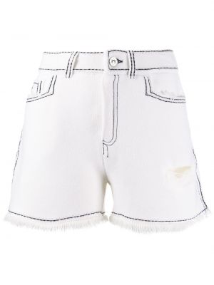 Shorts di jeans Barrie bianco
