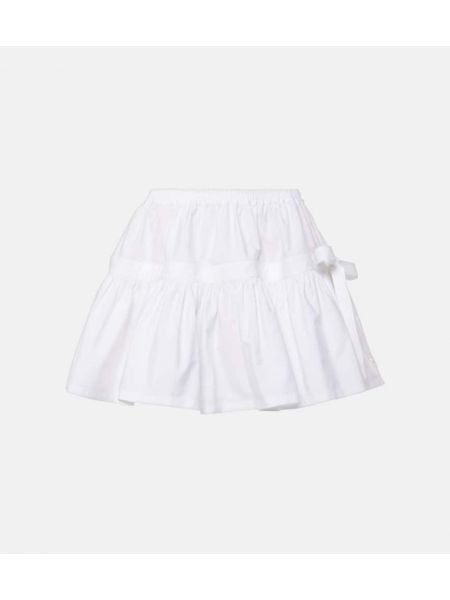 Mini sukně s mašlí s volány Alaïa bílé
