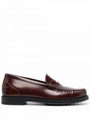 Skinn loafers Tod's brun