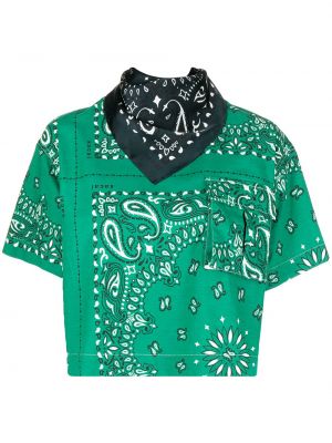 Paisley t-paita Sacai vihreä