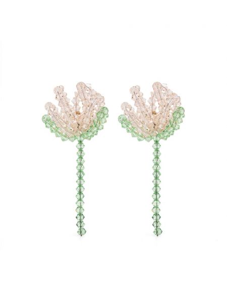 Boucles d'oreilles avec perles à fleurs à boucle Simone Rocha