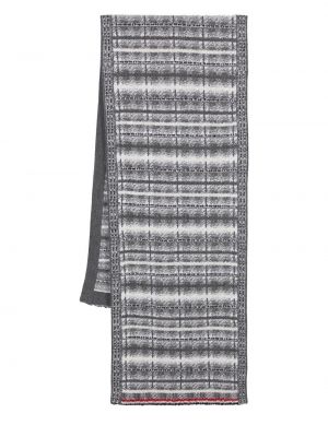 Echarpe en laine à carreaux à imprimé Thom Browne gris