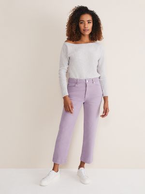 Прямые брюки с высокой талией Phase Eight фиолетовые