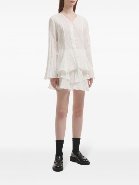 Plisované mini sukně B+ab bílé