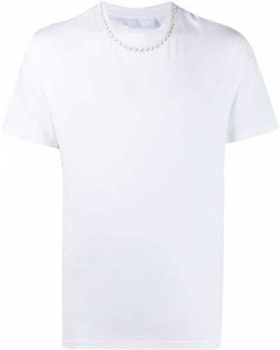 Тениска с перли Neil Barrett бяло
