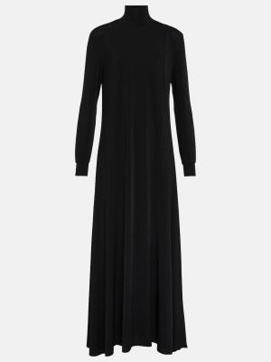 Длинное платье из джерси Khaite черное