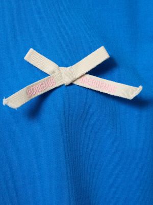 Camiseta de algodón con estampado Jacquemus azul