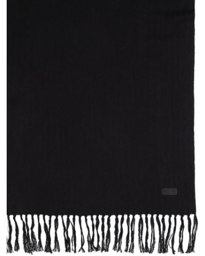 Kašmírový hedvábný šál se vzorem rybí kosti Saint Laurent černý