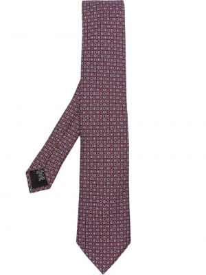 Cravată de mătase cu imagine cu imprimeu geometric Zegna