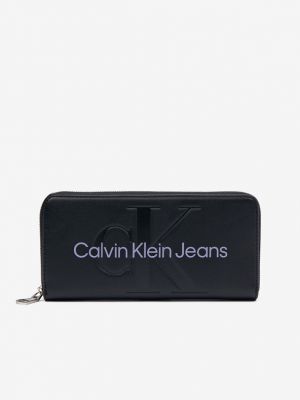 Cipzáras pénztárca Calvin Klein Jeans fekete