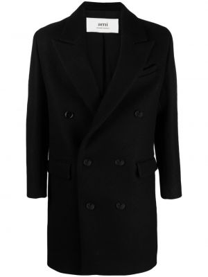 Manteau en laine Ami Paris noir