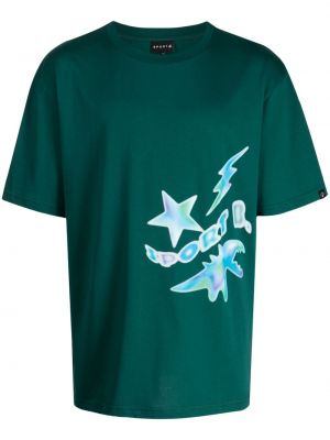 Kokvilnas sporta t-krekls ar apdruku Sport B. By Agnès B. zaļš