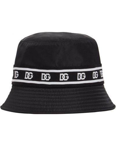 Nylonowy kapelusz Dolce And Gabbana czarny
