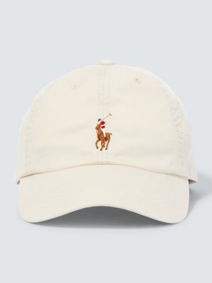 Cappello con visiera di cotone Polo Ralph Lauren beige