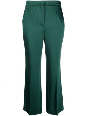 Saténové kalhoty Rochas zelené