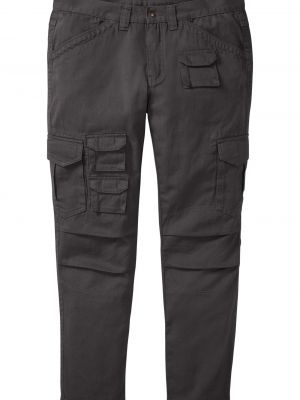 Loose Fit cargo nadrág, Straight Bonprix - Szürke