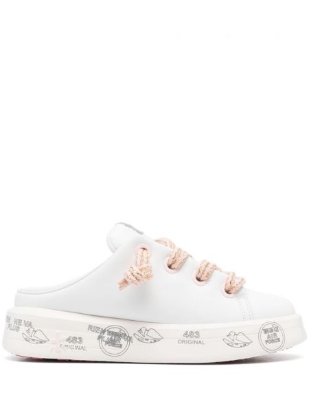 Δερμάτινα sneakers slip-on Premiata λευκό