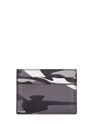 Kožená peňaženka Balenciaga sivá
