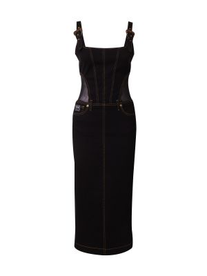 Rochie din denim Versace Jeans Couture negru
