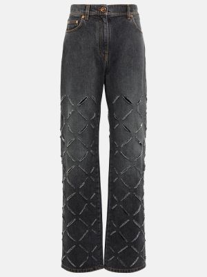 Voľné džínsy Versace sivá
