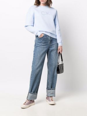 Raštuotas džemperis Calvin Klein mėlyna