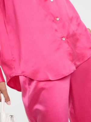 Svilena košulja Asceno ružičasta