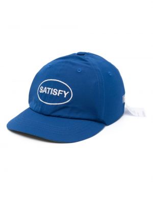 Haftowana czapka z daszkiem Satisfy niebieska
