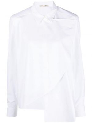 Camicia di cotone asimmetrica Ports 1961 bianco