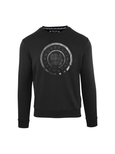 Sweatshirt mit rundem ausschnitt Aquascutum schwarz