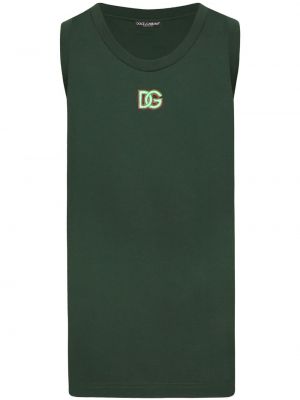 Camicia ricamata Dolce & Gabbana verde