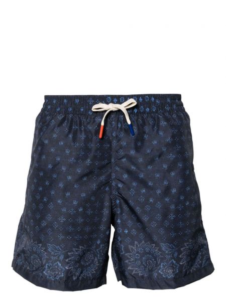 Kratke hlače s cvetličnim vzorcem s potiskom Altea modra