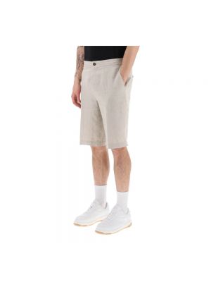 Pantalones cortos de lino Ermenegildo Zegna beige