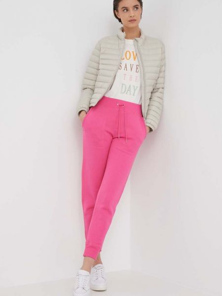 Spodnie sportowe w jednolitym kolorze Polo Ralph Lauren różowe