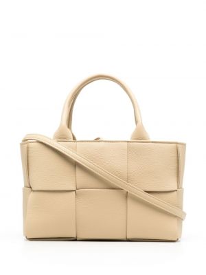 Τσάντα shopper Bottega Veneta λευκό