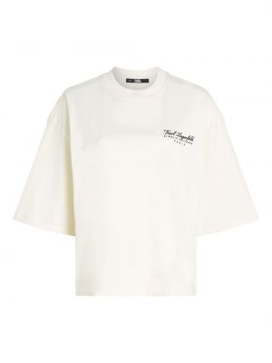 T-shirt di cotone Karl Lagerfeld bianco