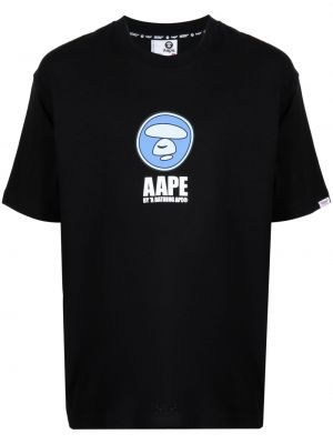 Tričko s potlačou s okrúhlym výstrihom Aape By *a Bathing Ape® čierna