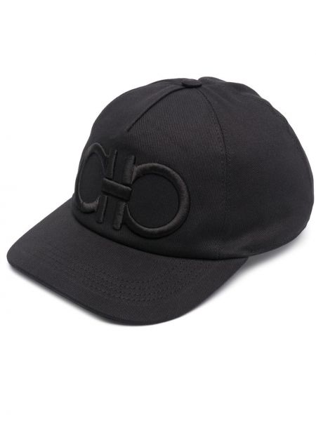 Brodert cap Salvatore Ferragamo svart