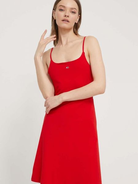Sukienka mini Tommy Jeans czerwona