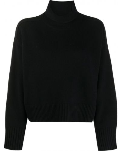 Jersey de cuello vuelto de tela jersey Loulou Studio negro