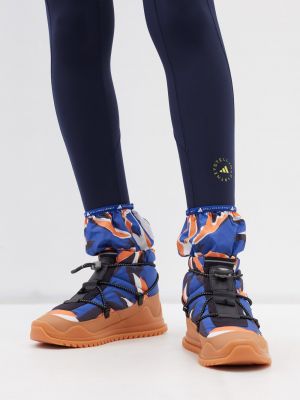 Ботинки в цветочек с принтом Adidas By Stella Mccartney синие