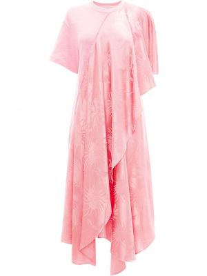 Асиметрична миди рокля Jw Anderson розово